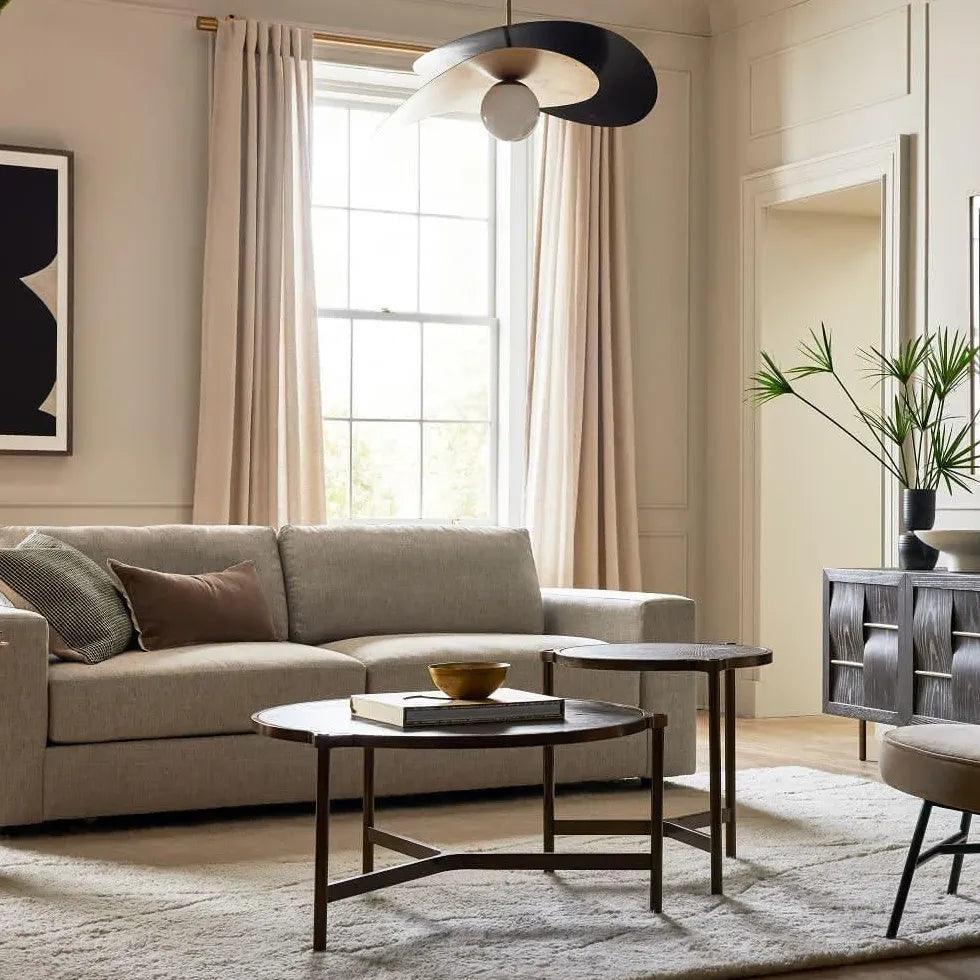 Modern Two-Tone Wavy Pendant Light - Stylish Ceiling Lamp for Living Room, Bedroom & Dining Room Decor