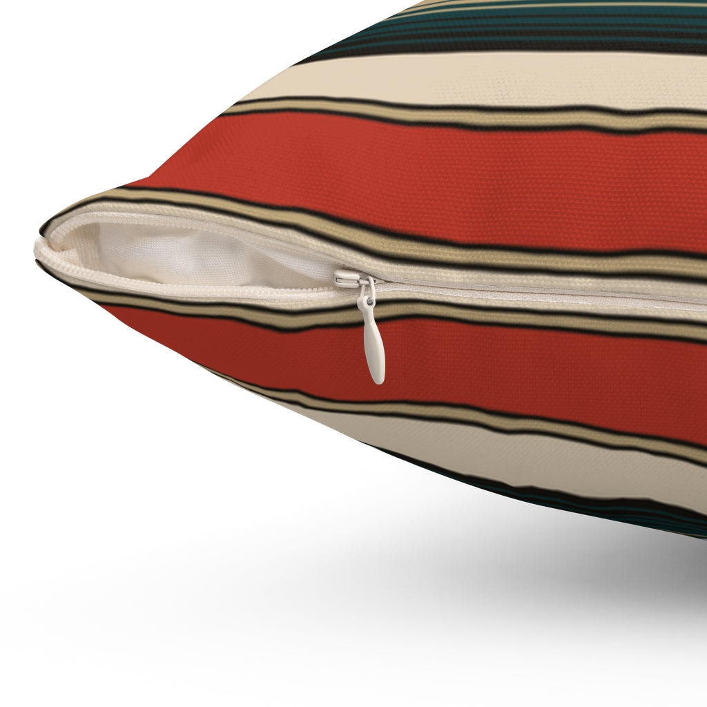 Teton Spirit Throw Pillow - Soft Spun Polyester Square Decorative Cushion for Sofa, Bed & Home Decor