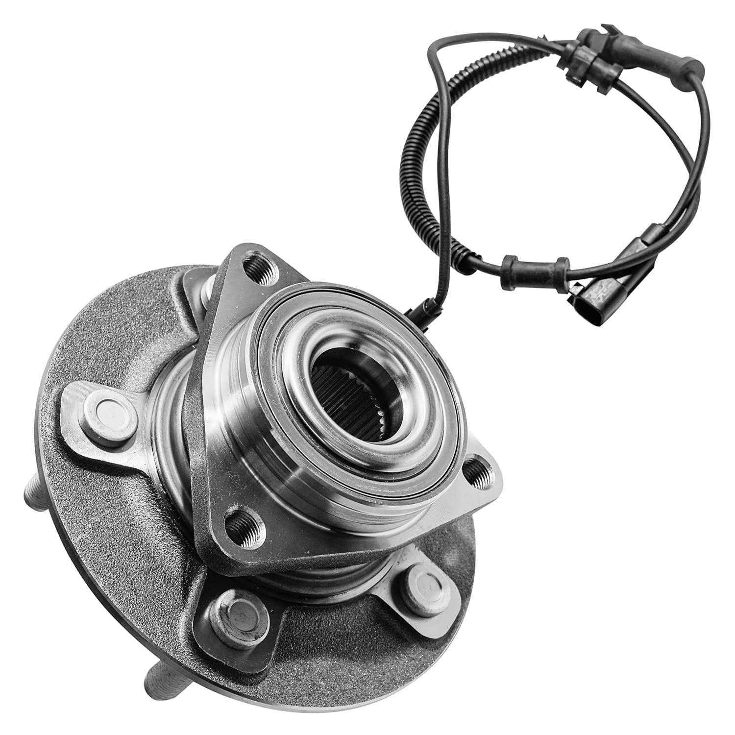 Detroit Axle Front Wheel Bearing & Hub Assembly Kit for 2012-2018 Ram 1500 - 2 Wheel Bearings, 24 Lug Nuts - Replacement for 12-18 Dodge Ram 1500 2WD/4WD - Perfect for Off-Roading, Towing & Daily Driving