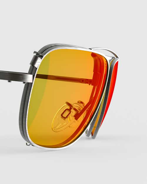 Sporter Clip On Sunglasses - Medium Yellow Lens for Outdoor Sports & Driving - UV Protection & Anti-Glare