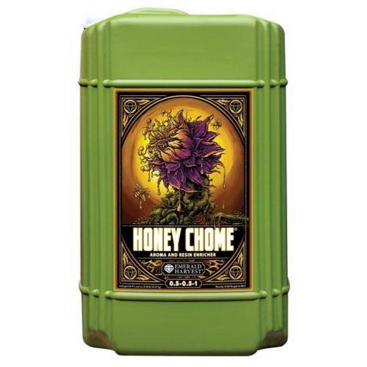 Emerald Harvest 723940 Honey Chome Aroma & Resin Enhancer for Plants - 22.7L (6 Gal) - Organic Flower Booster for Hydroponics, Indoor & Outdoor Gardening