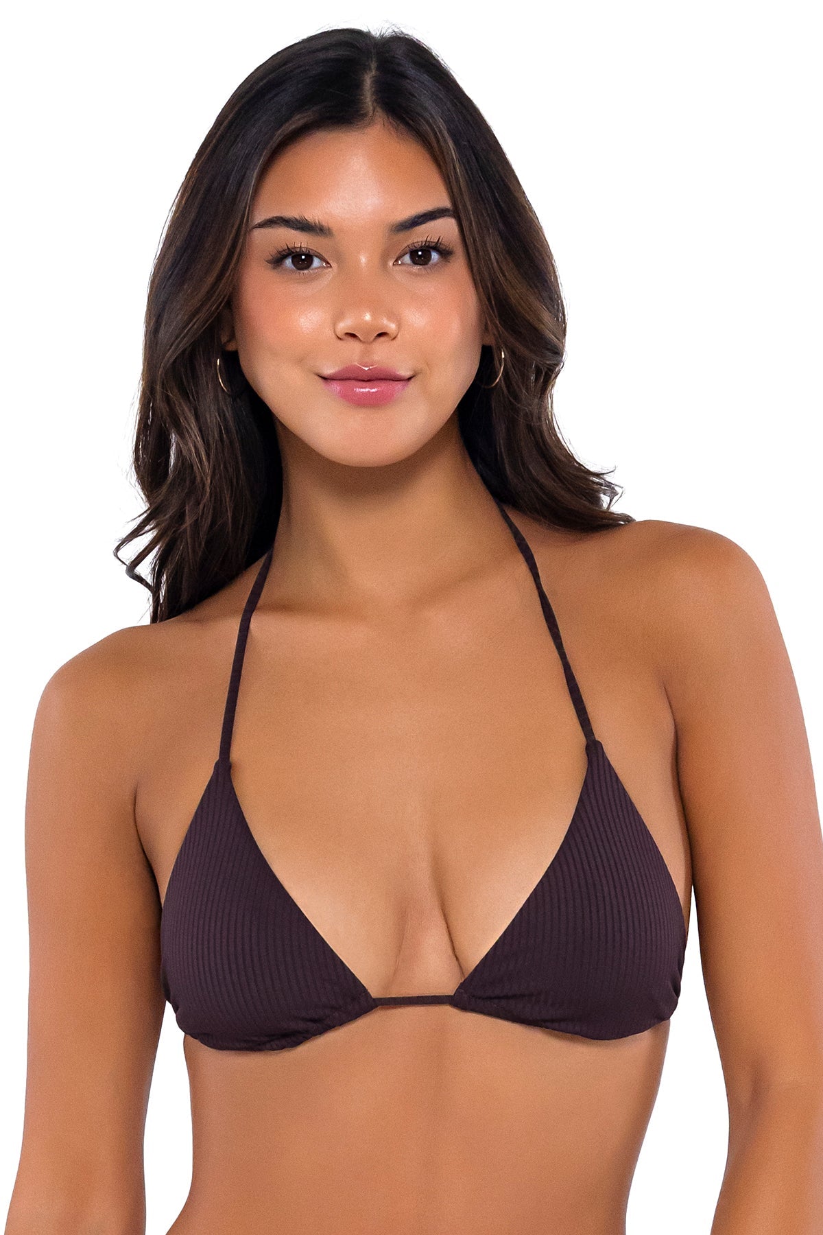 B Swim Java Flat Rib Bermuda Triangle Bikini Top - Women's Sexy Swimwear for Beach & Pool - Perfect for Summer Vacation, Swimming, and Sunbathing