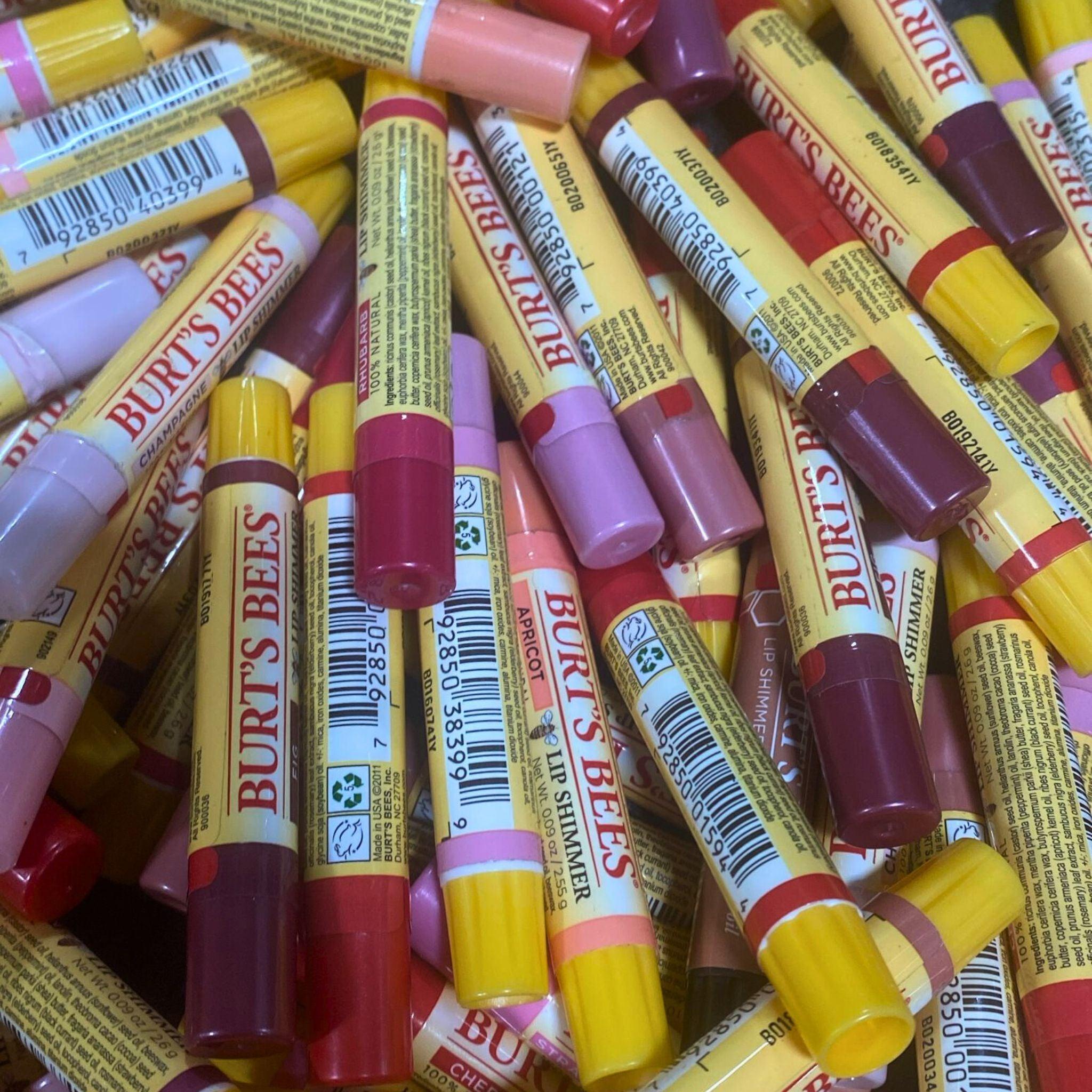 Burt's Bees Lip Shimmer 0.09 oz (120-Piece Bulk Set) - Assorted Colors for Moisturizing & Natural Shine - Perfect for Daily Wear, Gifts & Beauty Professionals