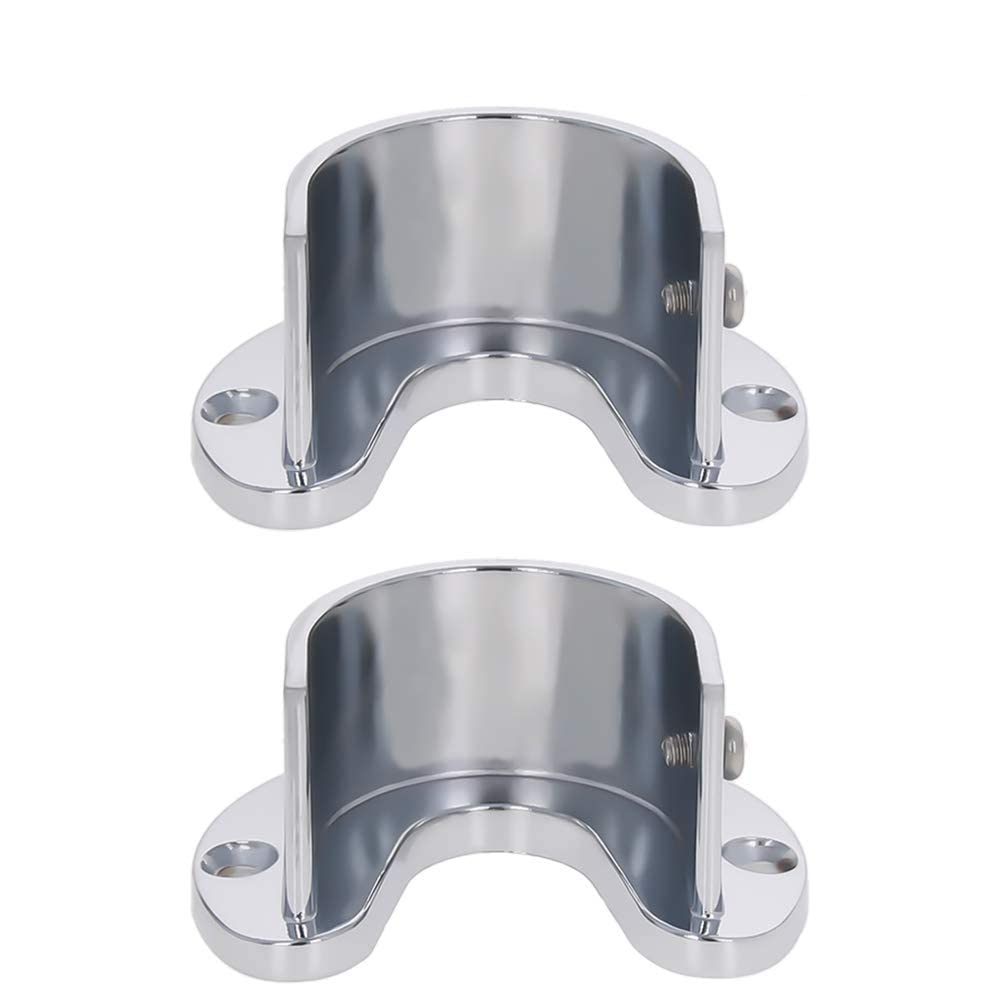 Heavy Duty U-Shaped Closet Rod Bracket - 2 Pack Open Type Pole Sockets for 38mm/1.5