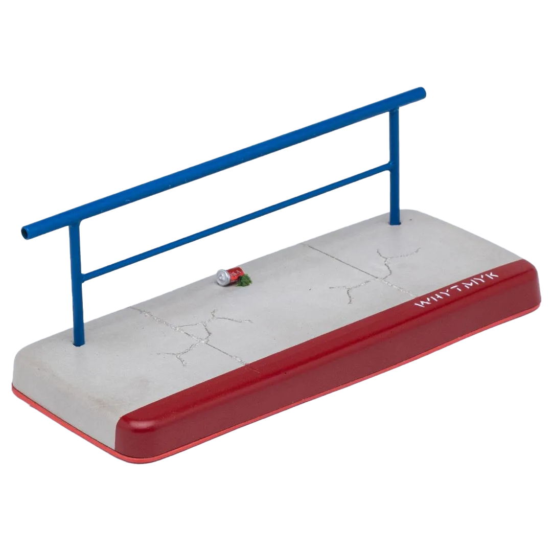WhytMyk XXL Concrete Fingerboard Ramp with Rail - Professional Skateboard Training Tool for Street Tricks & Practice - Perfect for Indoor/Outdoor Skate Park Simulation