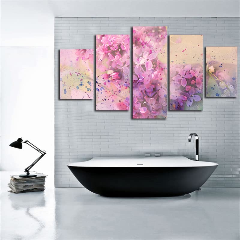 5-Piece Abstract Guitar Canvas Wall Art Set - Multi Panel Framed Paintings for Living Room & Home Decor - Perfect for Modern & Bohemian Interior Design