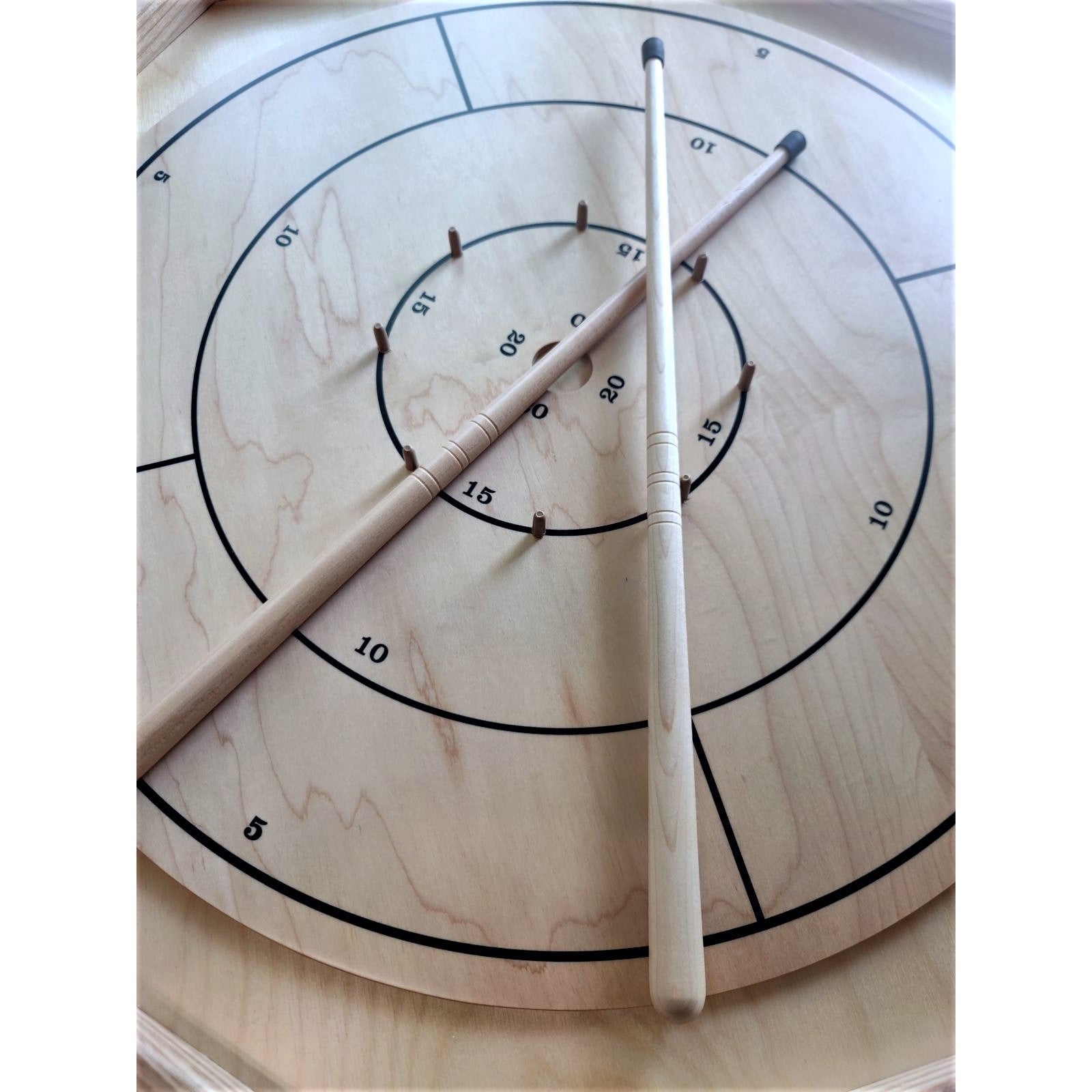 Premium Crokinole Cues Set - 4 Pack Wooden Board Game Accessories for Competitive Play - Perfect for Family Game Nights & Tabletop Tournaments