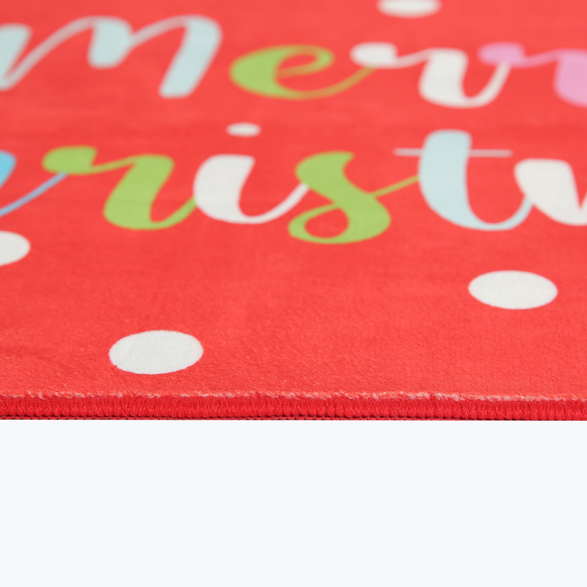 Festive Holly Jolly Merry Christmas Rug - Non-Slip Holiday Decor for Living Room, Bedroom & Entryway - Perfect Xmas Home Decoration Gift
