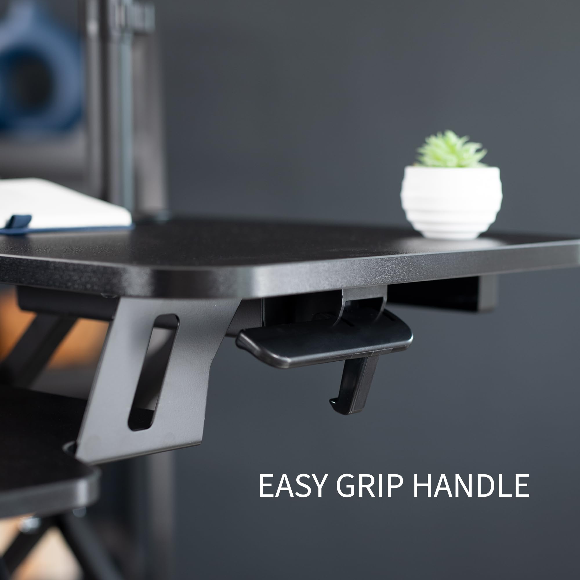 VIVO 32 Inch Height Adjustable Standing Desk Converter - Dual Monitor Stand (13-30 Inch) - Sit to Stand Workstation Riser - Black (DESK-V000K-M2) - Perfect for Home Office, Gaming Setup & Ergonomic Workspace