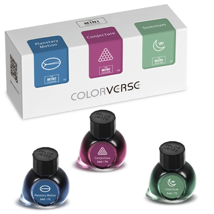 Colorverse Johannes Kepler 5ml Fountain Pen Ink Set - 3 Assorted Colors for Writing, Drawing & Calligraphy - Perfect for Journaling, Note Taking & Artistic Projects