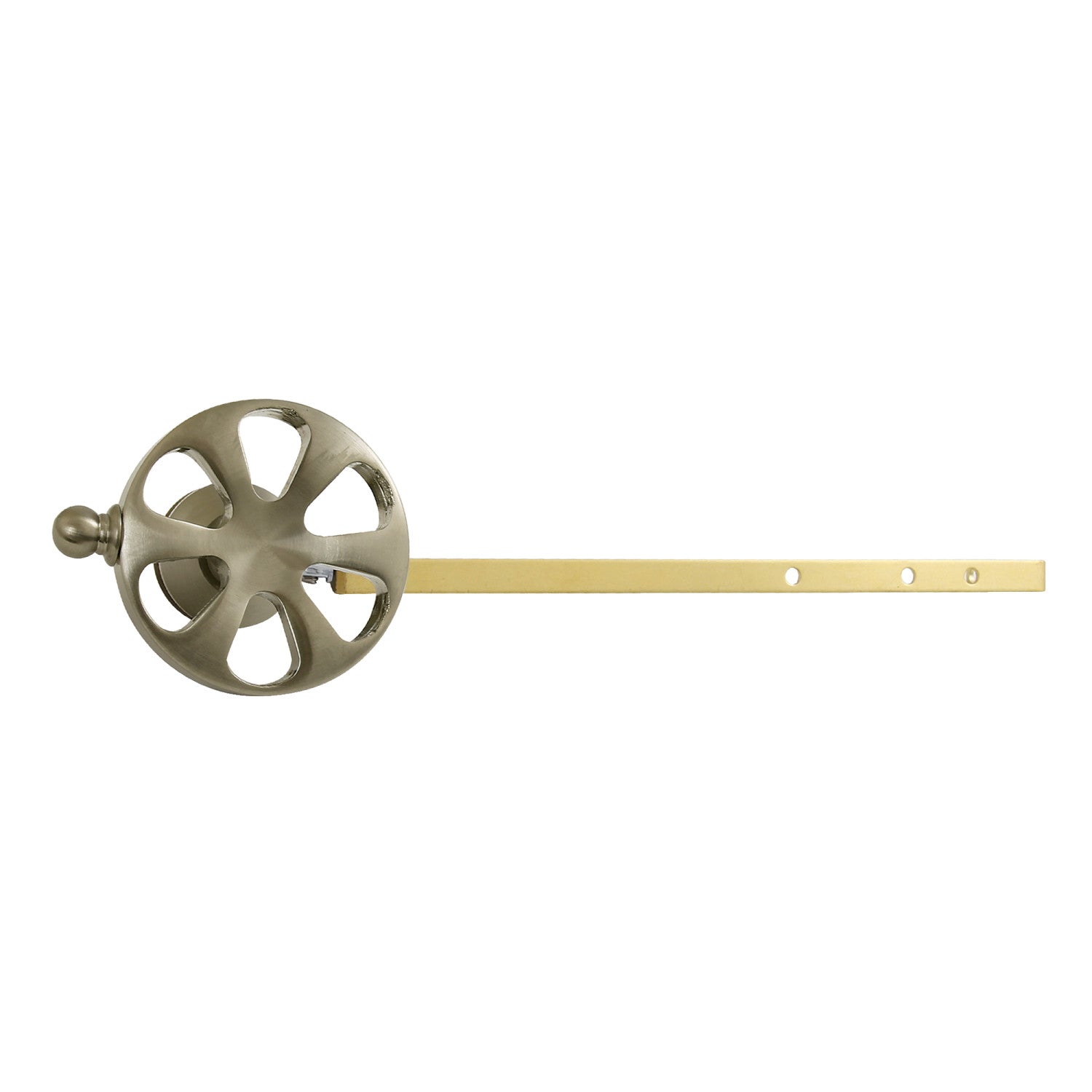 Universal Toilet Tank Lever - Front or Side Mount, Brushed Nickel Finish - Perfect for Bathroom Renovation & DIY Plumbing Projects