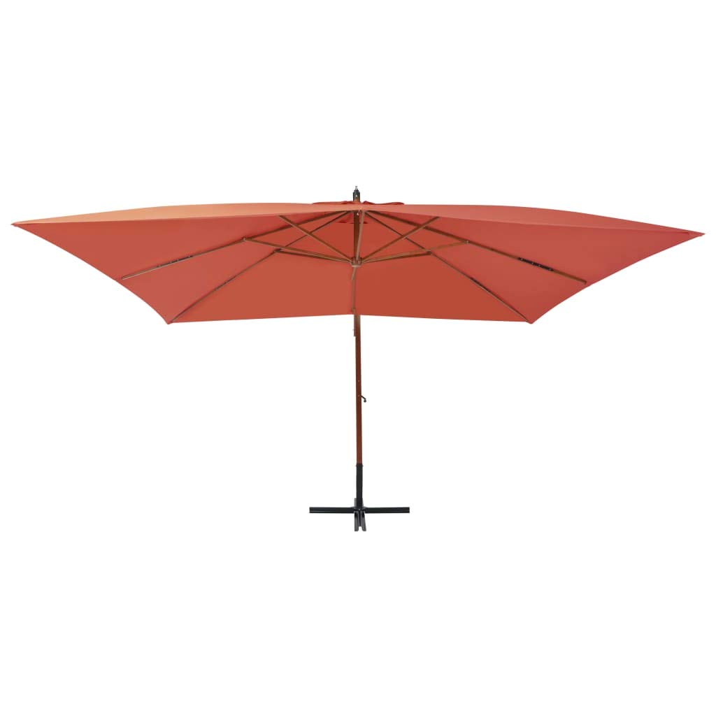 Premium 10ft Cantilever Umbrella with Solid Wood Pole - Heavy Duty Outdoor Patio Umbrella for Garden, Deck, Poolside & Beach - 157.5