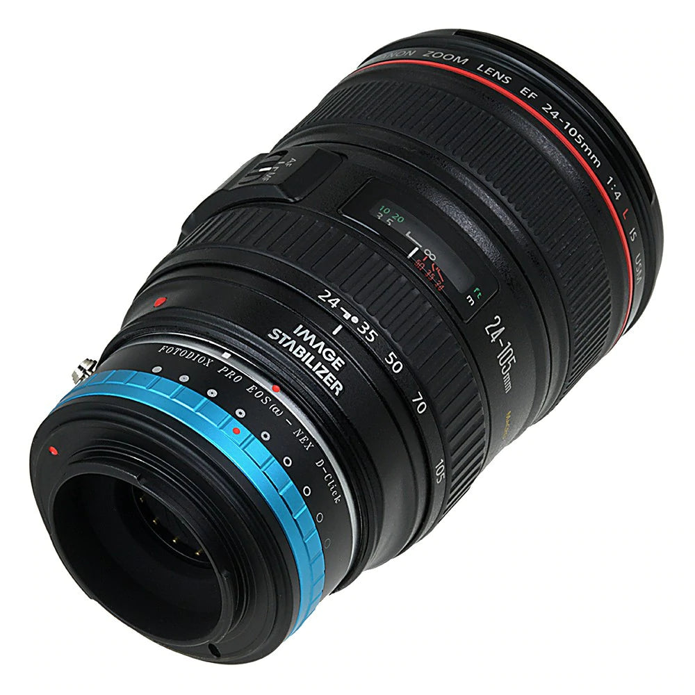 FotodioX Canon EF to Sony NEX Lens Mount Adapter with Iris Control - Compatible with Sony Mirrorless Cameras for Professional Photography & Videography