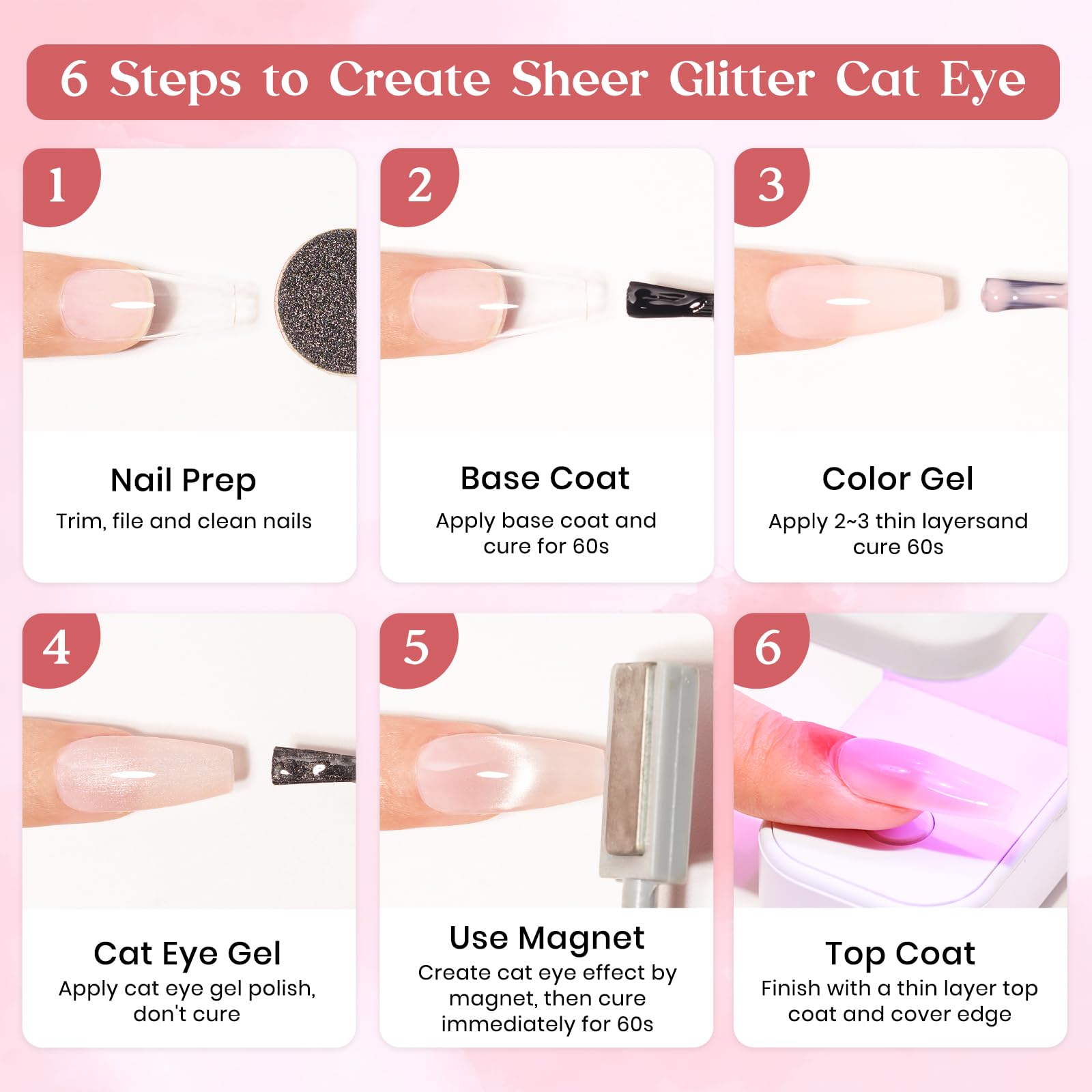 MIZHSE Jelly Gel Nail Polish Set - 12 Classic Cat Eye Gel Colors (Gold, Silver, Nude Pink, Brown) with Glitter & Magnet for Salon-Quality Manicures | Soak Off UV/LED Gel Polish Kit for Home & Professional Use | Perfect Gift for Nail Lovers & DIY Manicure Enthusiasts