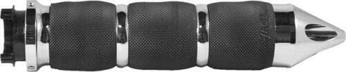Avon Air Cushioned Motorcycle Grips - Compatible with Harley Davidson, Chrome TBW #AIR-90-CH-FL-SP - Comfortable Ride & Vibration Damping for Long Distance Cruising