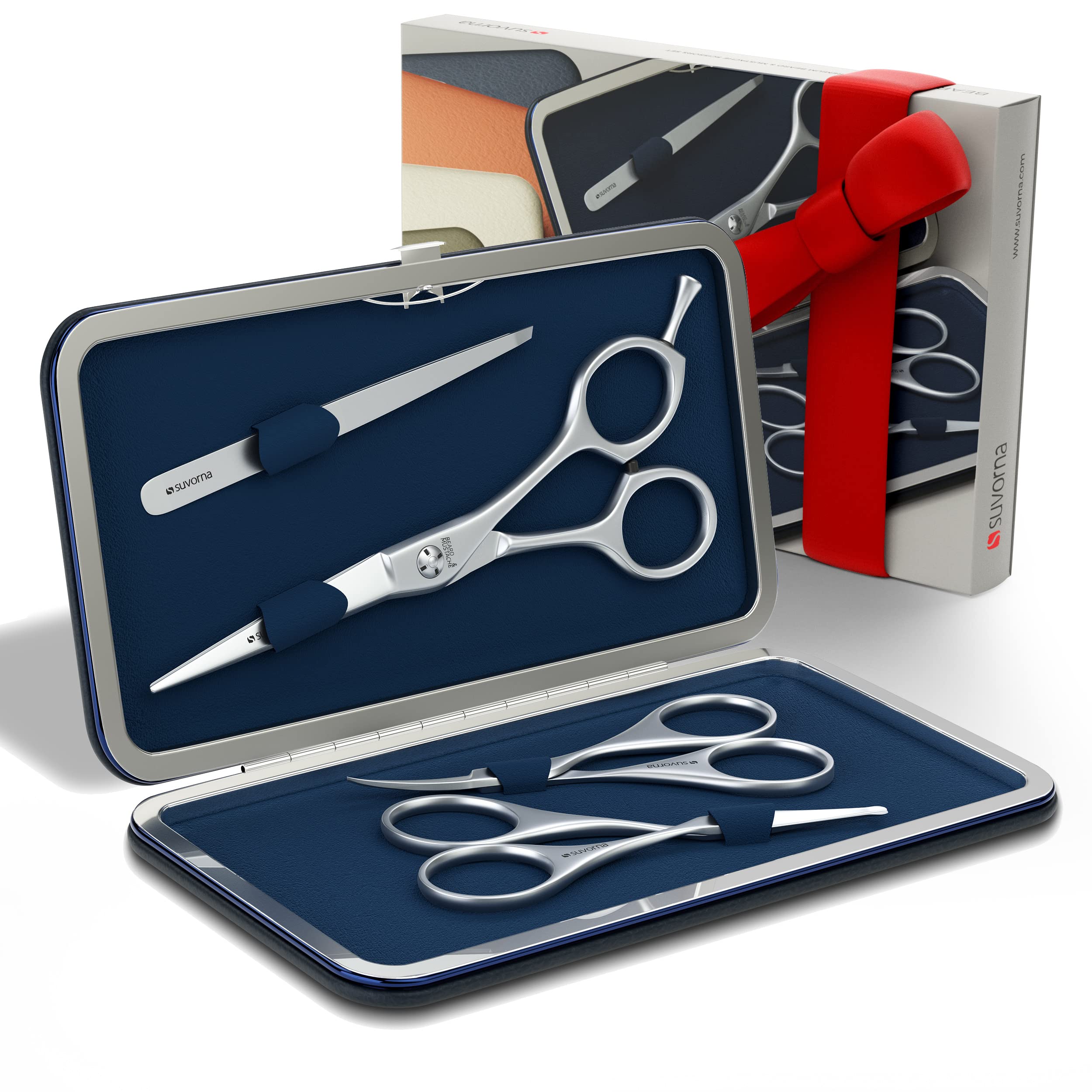 Professional Suvorna 4-Piece Beard Trimming Kit for Men - Includes 5.5