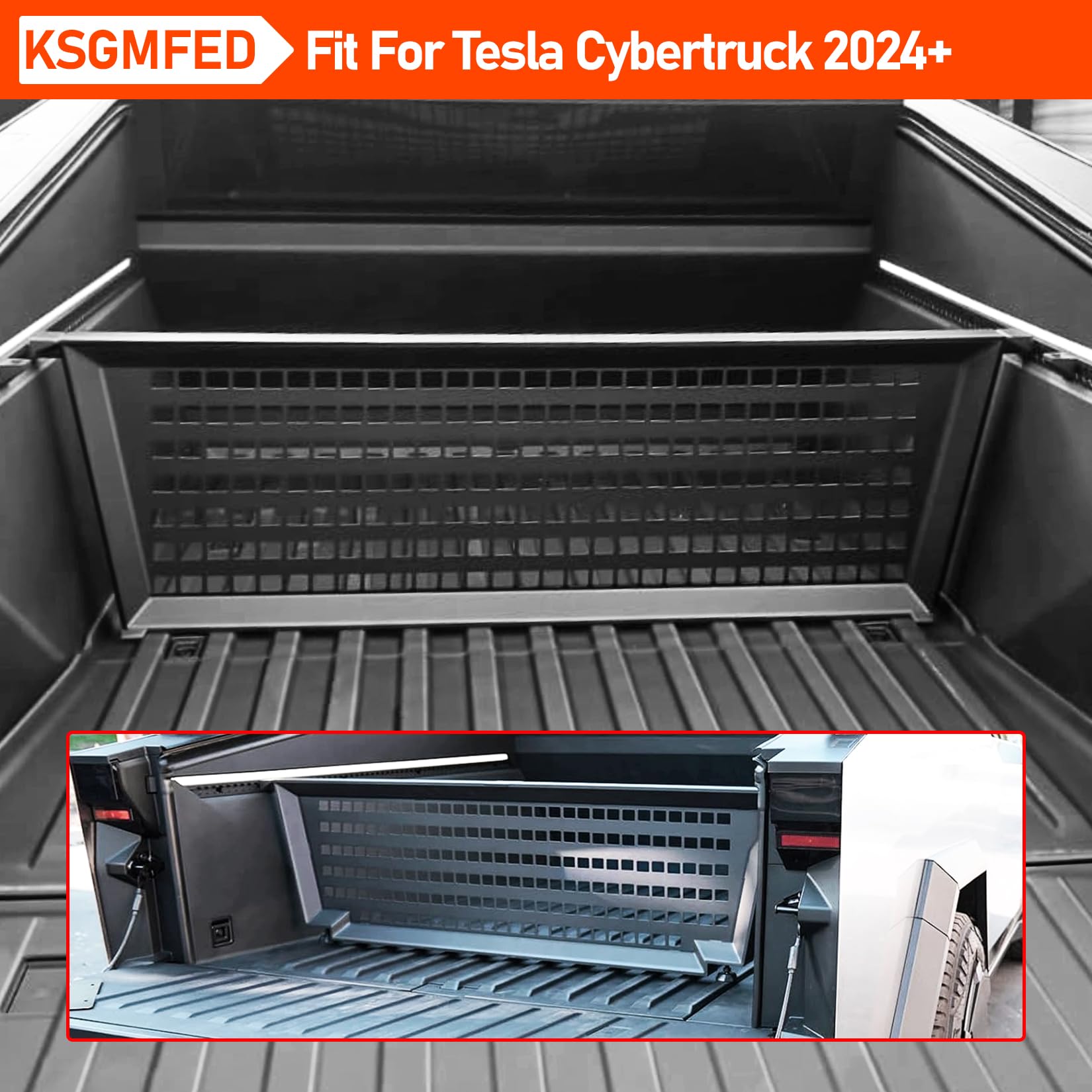 Tesla Cybertruck 2023-2024 Aluminum Alloy Molle Bed Panels - All Weather Truck Bed Accessories Compatible with Various Thickness Bed Liners | Perfect for Off-Road Gear Organization & Camping Equipment Storage
