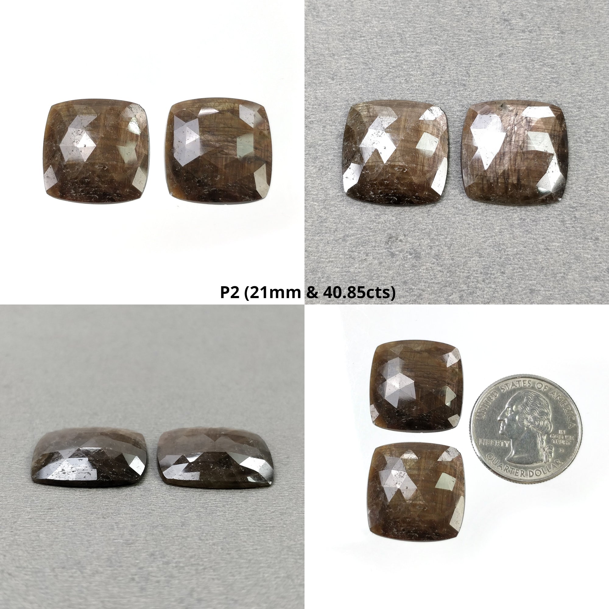 Natural Untreated Golden Brown Chocolate Sapphire Gemstone - Rose Cut Oval Cushion Hexagon Pair for Jewelry Making, Engagement Rings & Unique Gift Ideas