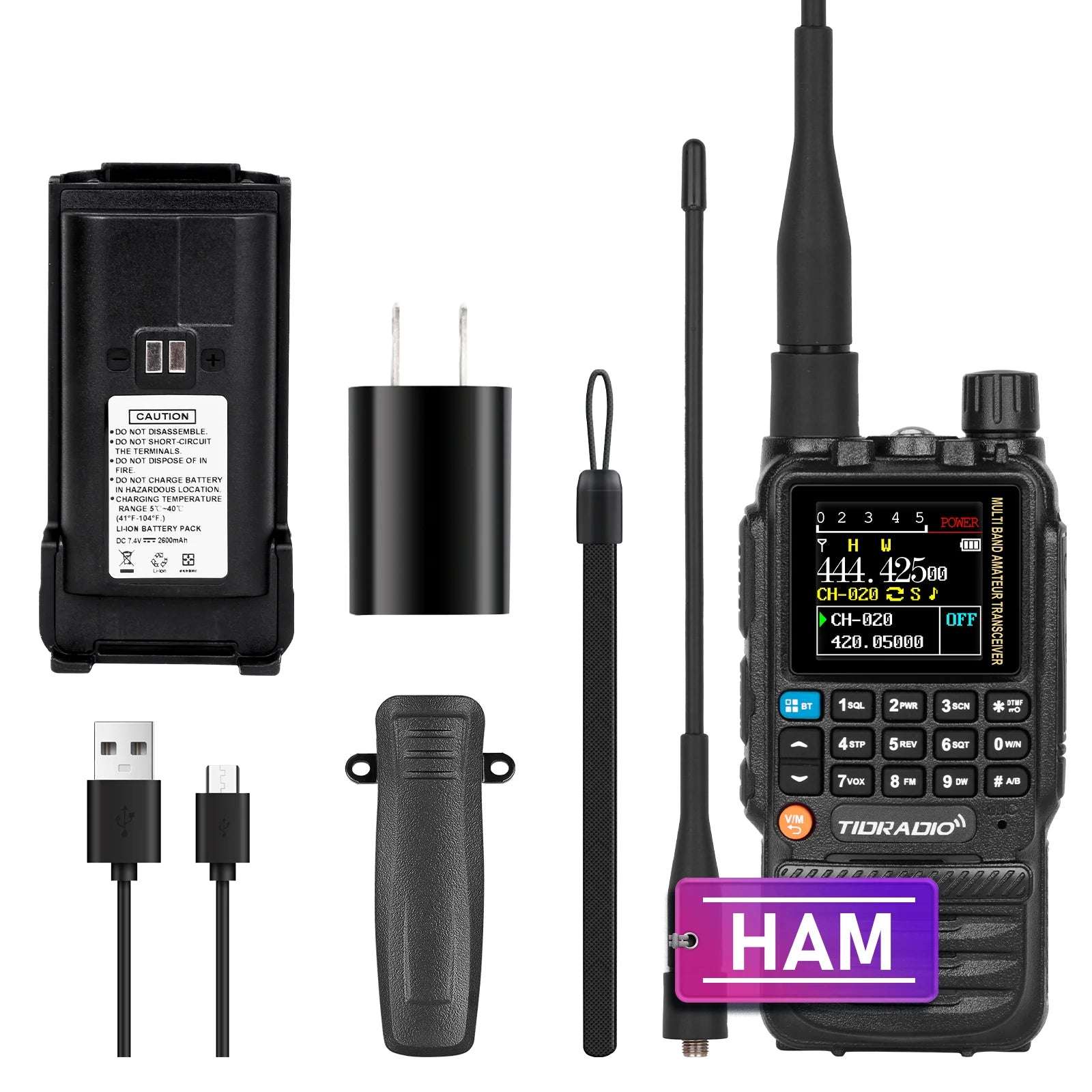 TD H3 5W Multi-Band Handheld Ham Radio with Open Source Support - Perfect for Emergency Communication, Outdoor Adventures & Amateur Radio Enthusiasts