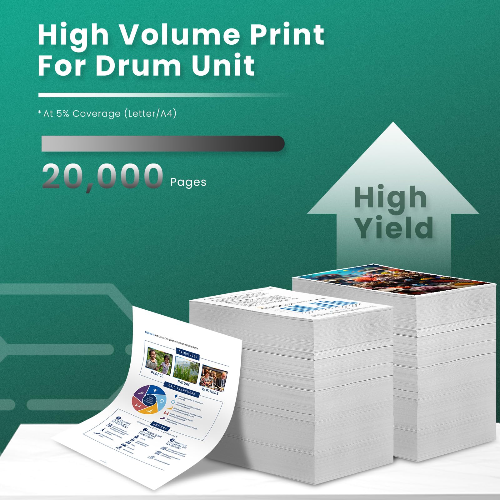 High-Yield Xerox Phaser DR3610 DR3615 Drum Unit Replacement - Compatible with WorkCentre 3615 Printer (85,000 Pages, 1 Pack Black) - Perfect for Office Printing & High-Volume Document Production