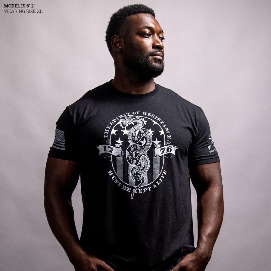 Spirit of Resistance Graphic T-Shirt - Black Cotton Tee for Men & Women | Protest, Activism & Casual Wear