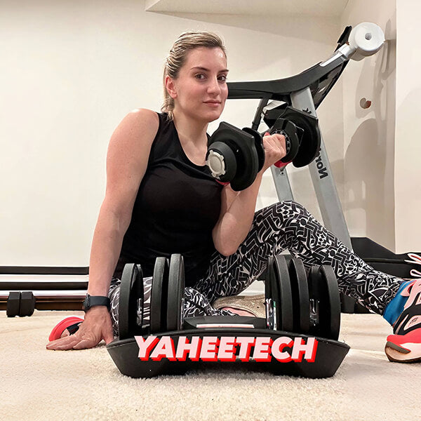 Yaheetech Adjustable Dumbbell Set - 40lbs Free Weights for Home Gym, Strength Training & Fitness - Perfect for Weight Lifting, Muscle Building & Full Body Workouts