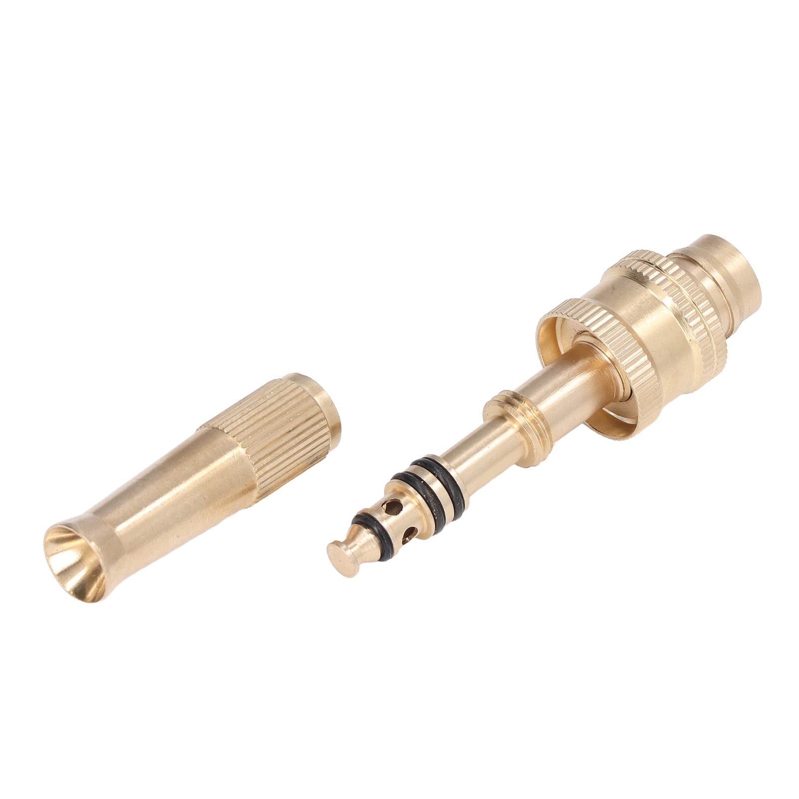 Alloy Copper High Pressure Water Hose Nozzle - 15mm Outlet, Heavy Duty Jet Spray Nozzle for Patio, Garden & Car Washing | Durable Thickened Copper Nipple for Outdoor Use