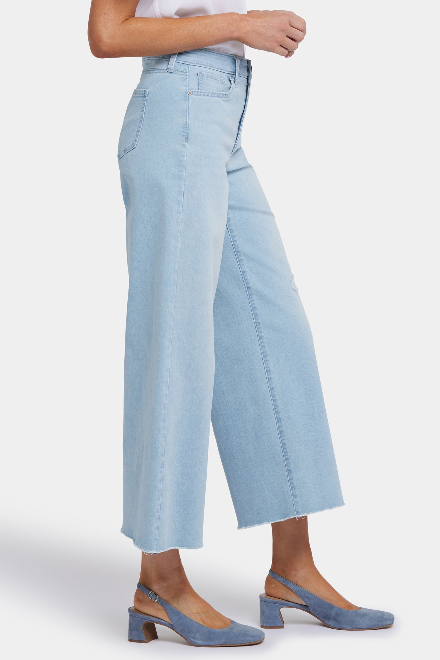 Brodi Women's Wide Leg Ankle Jeans - High Waist Stretch Denim Pants for Casual Wear | Clear Waters Wash | Perfect for Everyday Outfits and Weekend Brunch