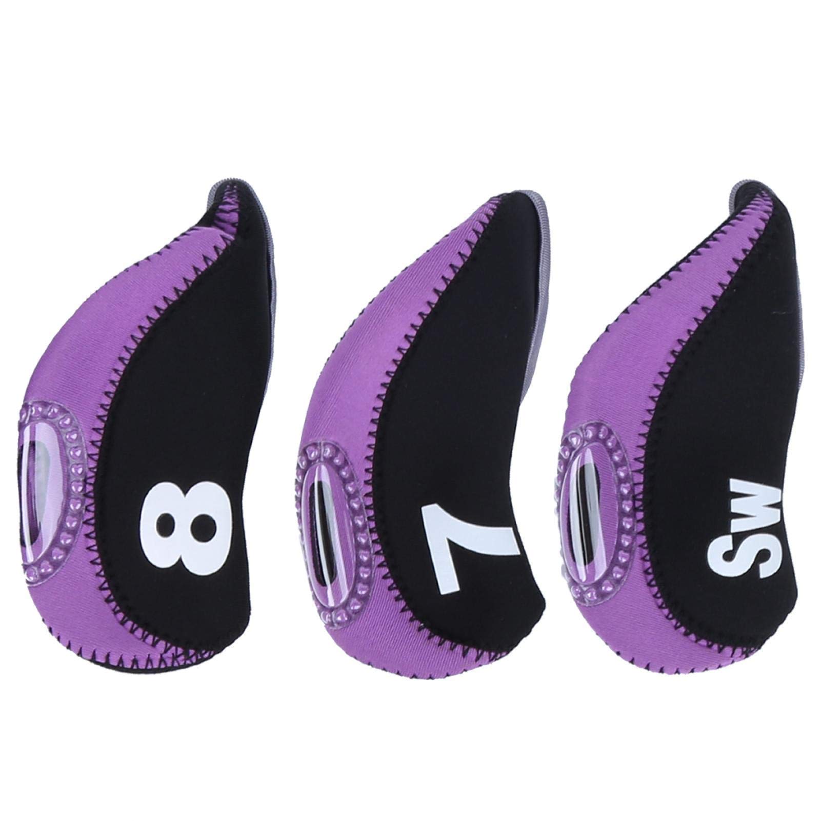 10Pcs Neoprene Golf Iron Covers Set - Black Numbered Protective Sleeves for Golf Clubs | Perfect for Golf Enthusiasts & Travel Protection