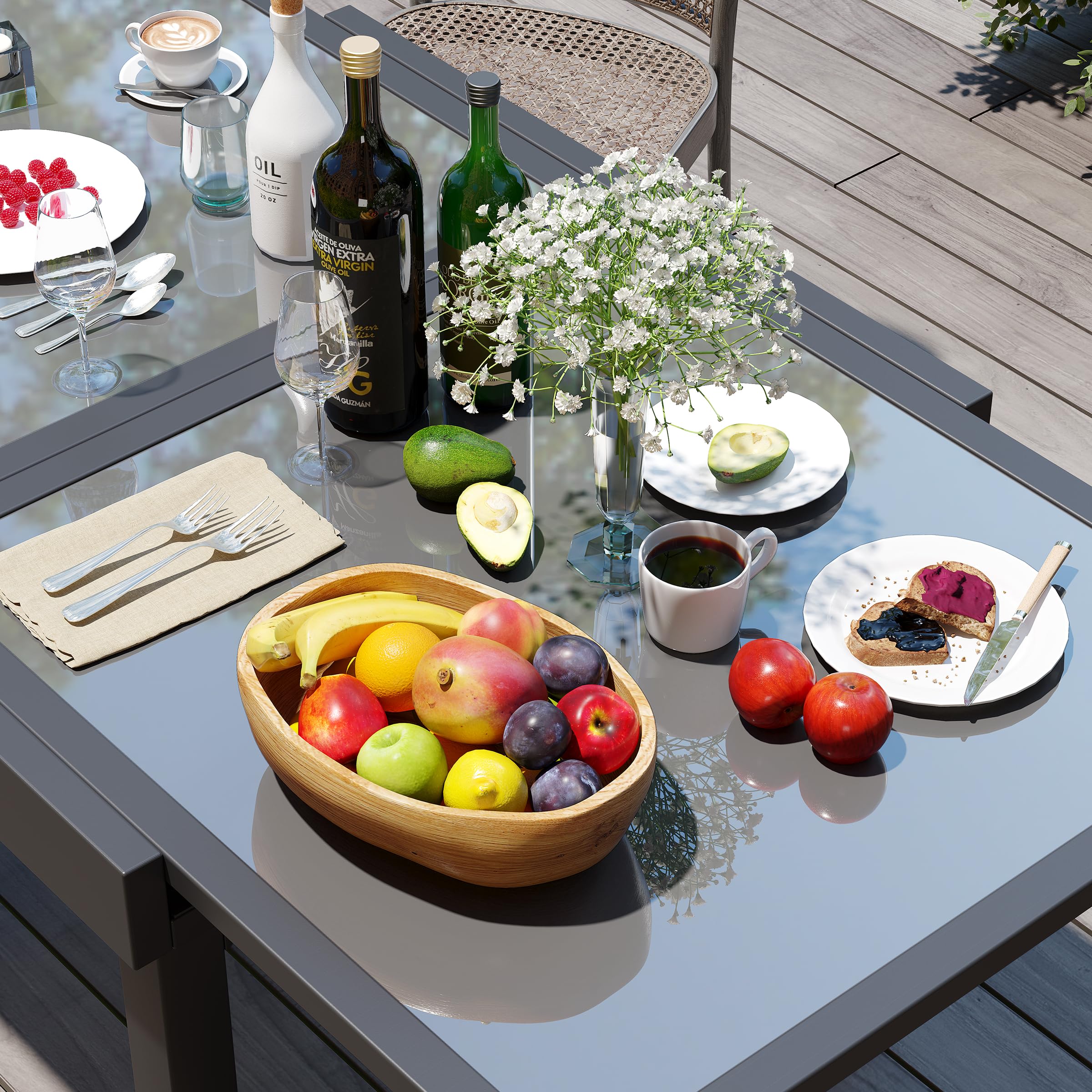 Expandable Aluminum Outdoor Dining Table 35