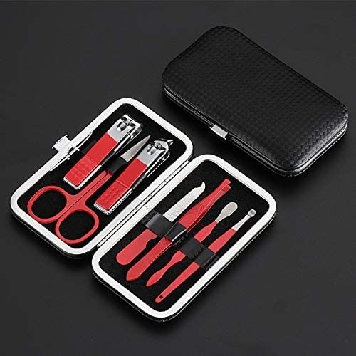 Premium 7-Piece Nail Care Kit - Professional Stainless Steel Nail Clippers, Scissors & Manicure Tools Set for Safe & Precise Grooming - Perfect for Home, Salon & Travel Use