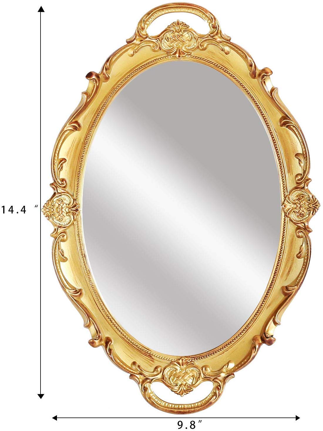 Gold Vanity Tray & Jewelry Organizer - 9.8