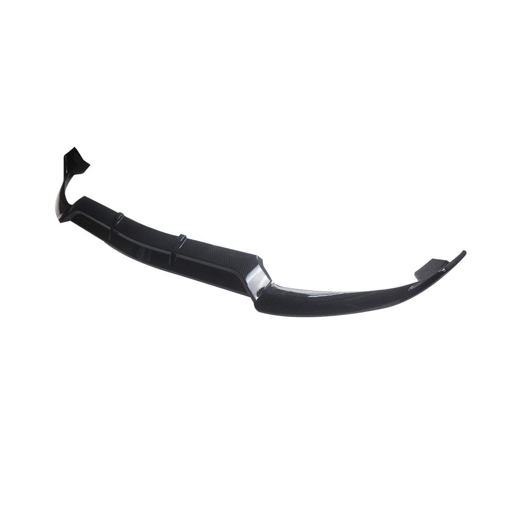 NINTE Front Lip Spoiler for 2015-2018 Mercedes-Benz W205 C-Class Sport Models - ABS Plastic with Carbon Fiber Coating - B Style Front Bumper Lip Kit (3-Piece Set) - Enhances Aerodynamics & Sporty Appearance for Street Racing & Car Shows