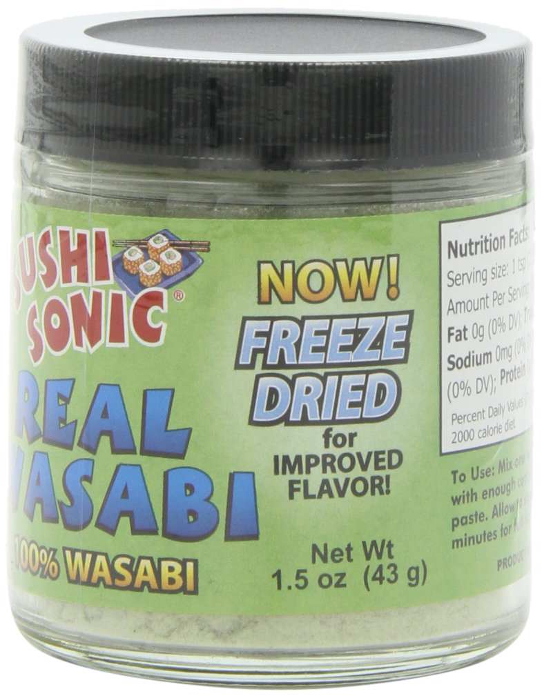 Premium Sushi Sonic 100% Real Powdered Wasabi - 1.5-Ounce Jars (Pack of 3) - Authentic Japanese Horseradish for Sushi, Sashimi & Asian Cuisine - Perfect for Home Chefs & Restaurants