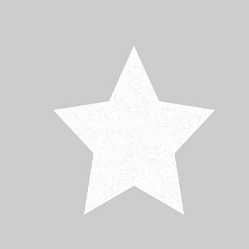 Star Iron On Decal - Patriotic 4th of July DIY Heat Transfer for T-Shirts & Crafts - Ready to Press Independence Day Decal (White Glitter) - Perfect for July 4th Celebrations, DIY Projects & Patriotic Apparel