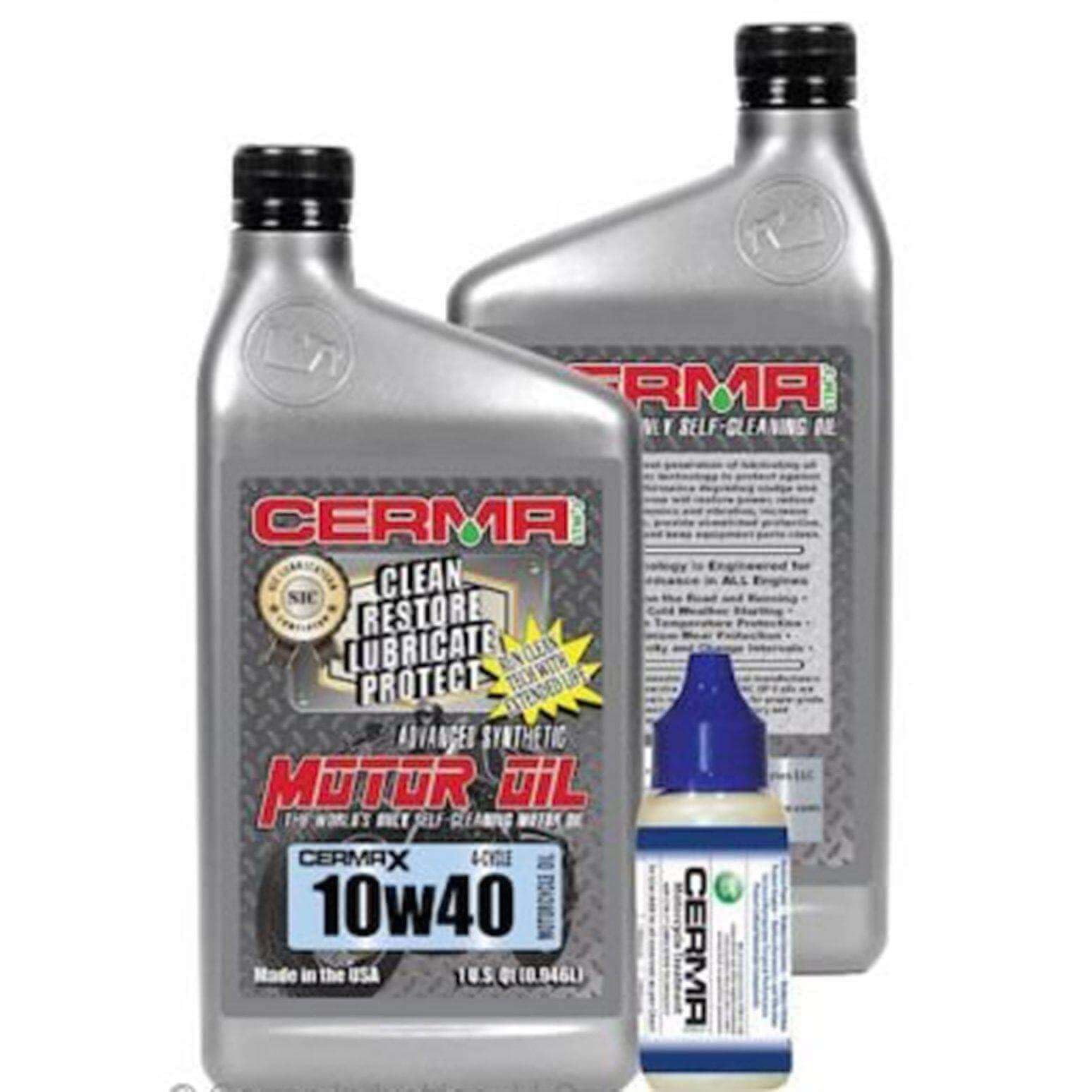 Ceramic Synthetic Motorcycle Oil 5W30 - 3 Quart Value Pack | High Performance Engine Protection for Cruisers, Sport Bikes & Touring | cermatreatment.com