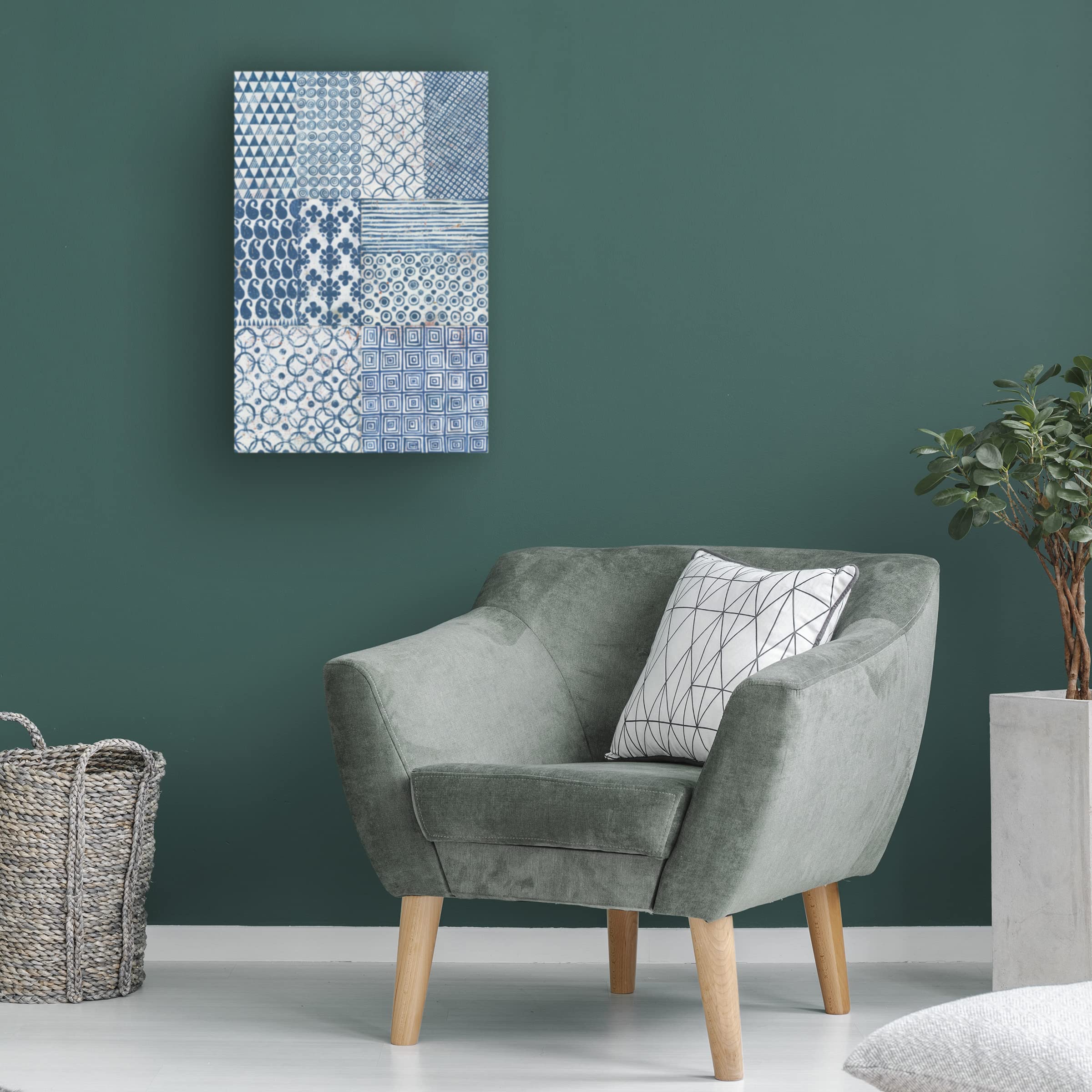 Trademark Fine Art 'Maki Tile 6 Up' Canvas Wall Art Print by Kathrine Lovell - Modern Abstract Painting for Living Room, Bedroom & Office Decor