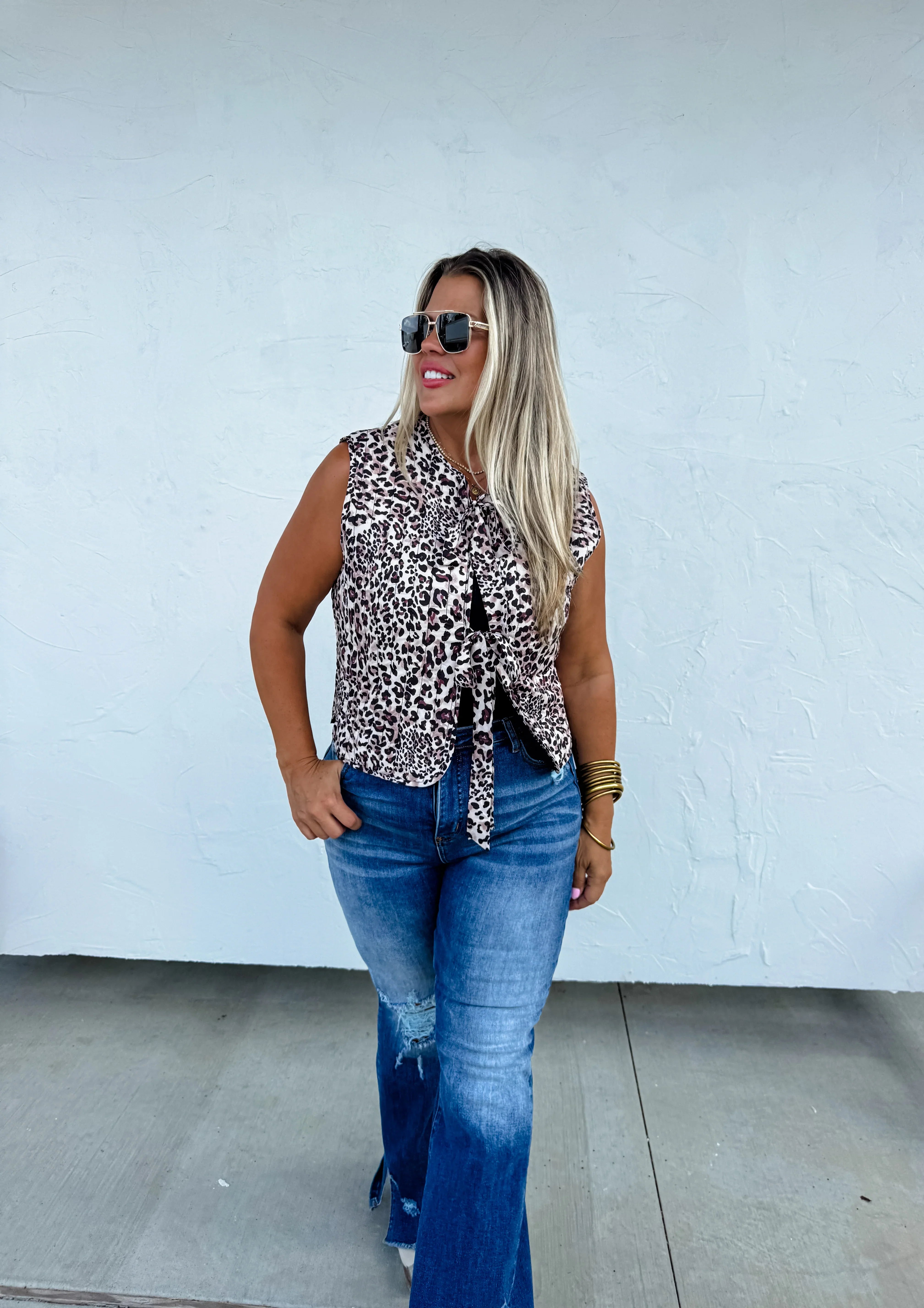 PREORDER: Everyly Cheetah Print Quilted Vest for Women - Cozy Winter Fashion Outerwear for Casual Outings & Street Style