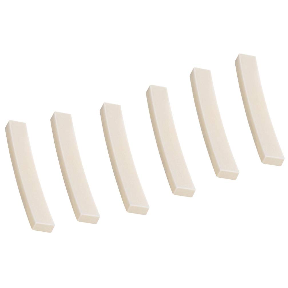 6-Piece Electric Guitar Bone Nut Replacement Set - Bass & Acoustic Guitar Nut Blanks for Electric, Classical, Mandolin - Perfect for DIY Guitar Repair & Maintenance