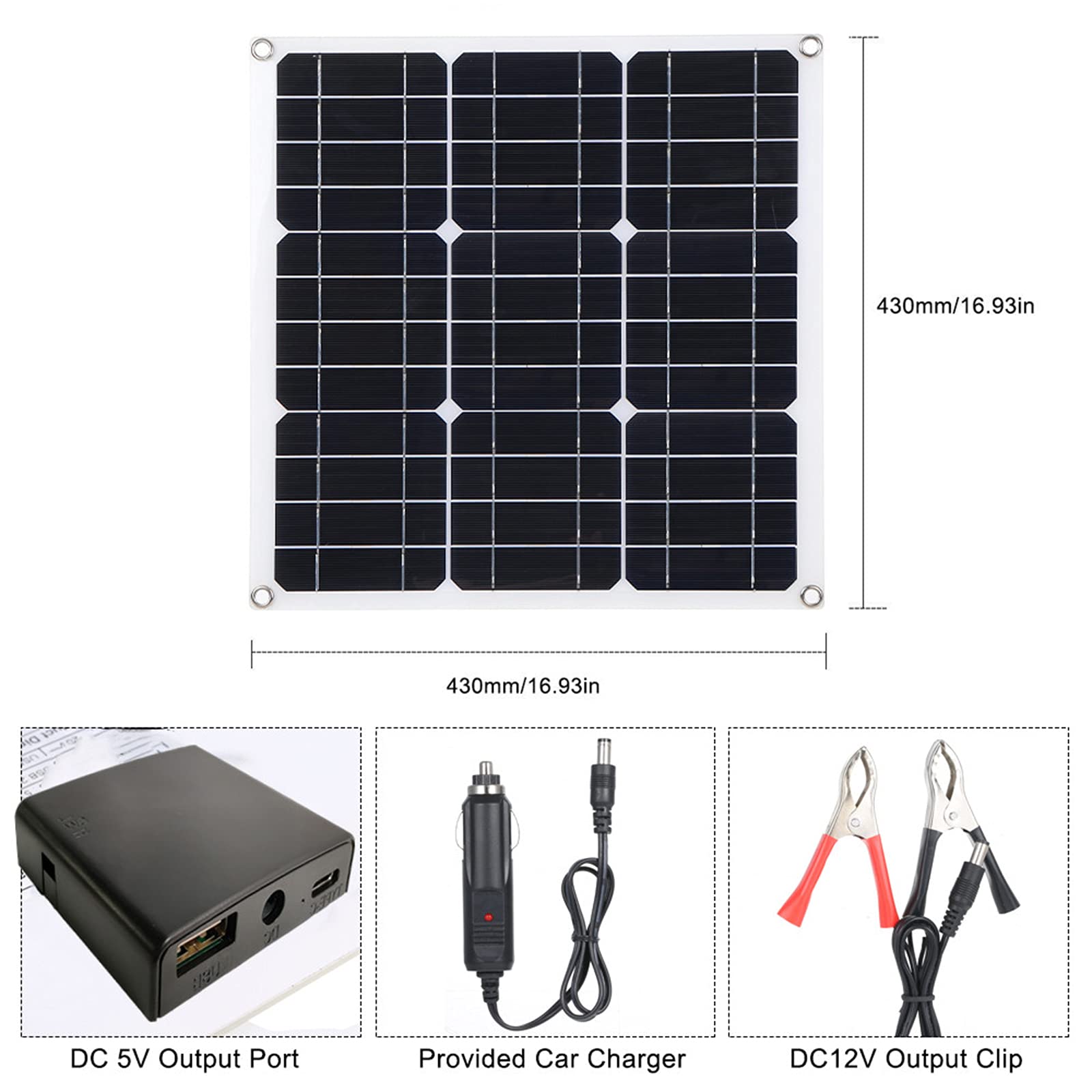 12V 100W Flexible Solar Panel Kit with Controller - Portable Solar Charger for Camping, RV, Boat, Home & Garden - Power Bank System for Phones, Batteries & 100Ah Devices - Ideal for Off-Grid & Emergency Use