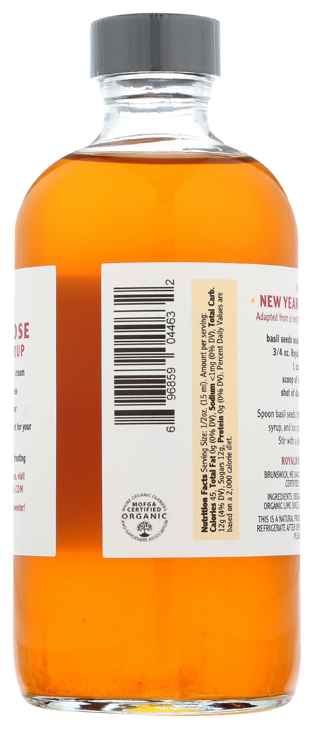 ROYAL ROSE Organic Pure Saffron Syrup - 8 Fl Oz Bottle | Premium Persian Saffron Infusion for Cocktails, Desserts & Tea | Gluten-Free & Vegan