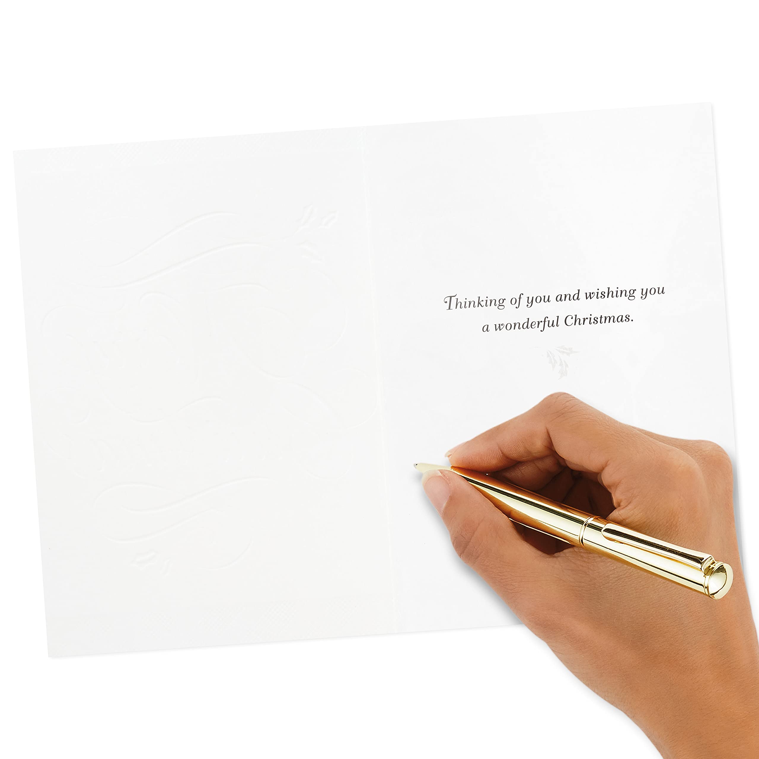 Hallmark Boxed Christmas Cards - 40 Green and Gold Holiday Greeting Cards with Envelopes | Perfect for Family, Friends & Office Holiday Wishes