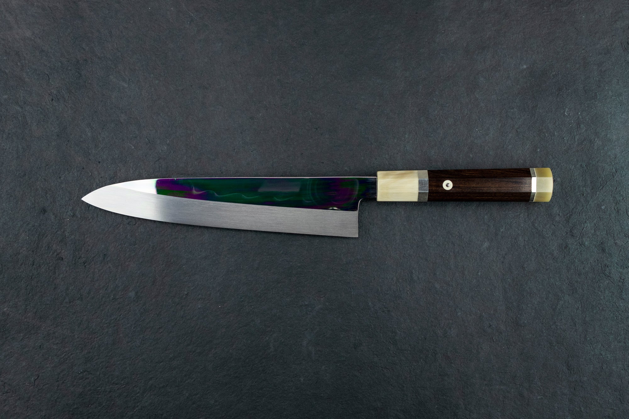 Premium Sakai Kikumori Shiroichi Kyomen Sakachoji Honyaki Gyuto 240mm Japanese Chef Knife - High-Carbon Steel, Razor Sharp Blade for Sushi, Meat & Vegetable Cutting - Perfect for Professional Chefs & Home Cooking