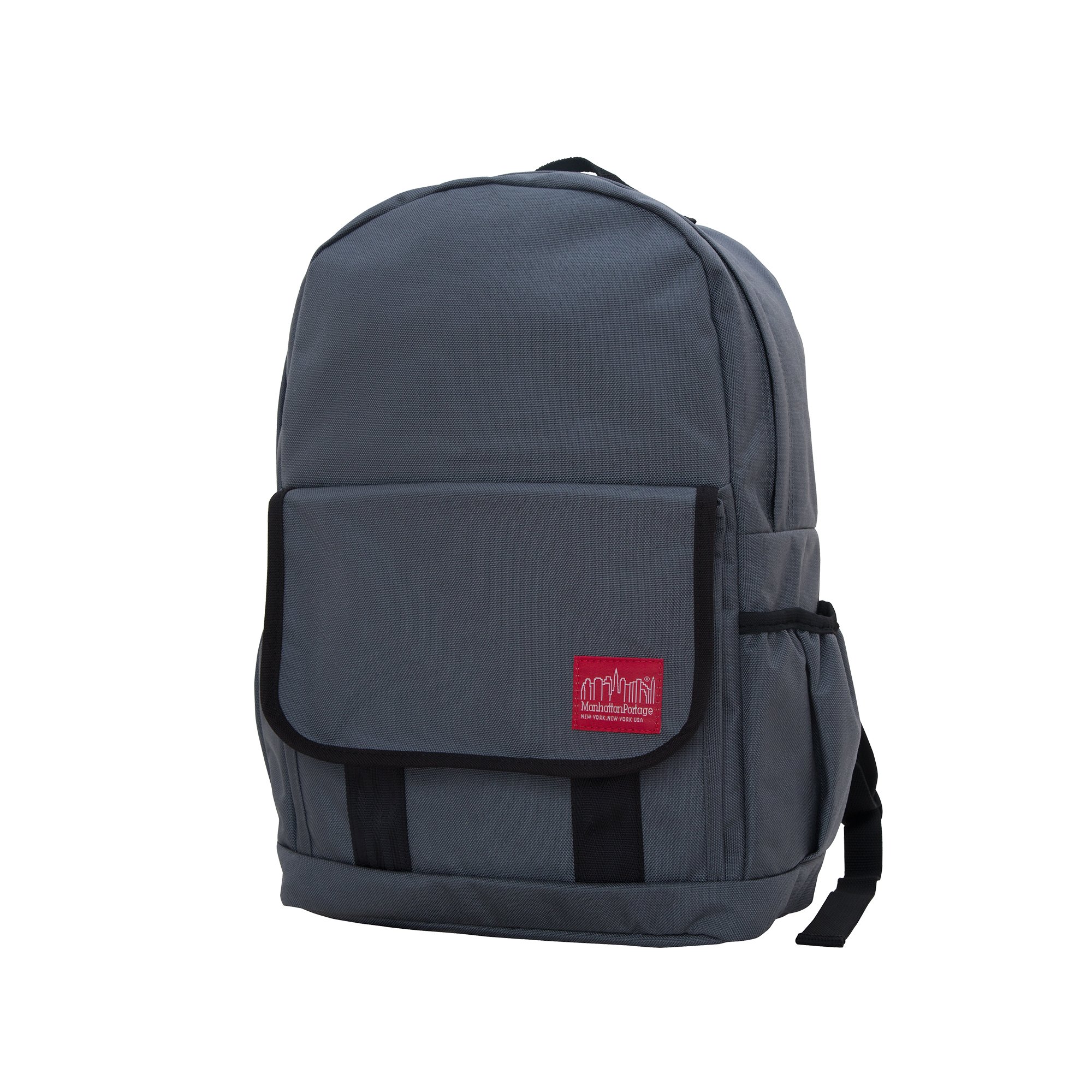 Manhattan Portage Washington Heights Backpack - Durable Grey Laptop Backpack for Men & Women, Water-Resistant College School Bag with USB Charging Port | Perfect for Travel, Work & Daily Commute