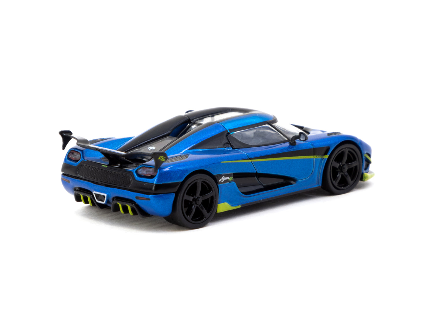 Tarmac Works 1/64 Scale Koenigsegg Agera RS Diecast Model Car - Blue Metallic & Black (TWOC Members Exclusive) | Collectible Miniature Vehicle for Display & Racing Enthusiasts