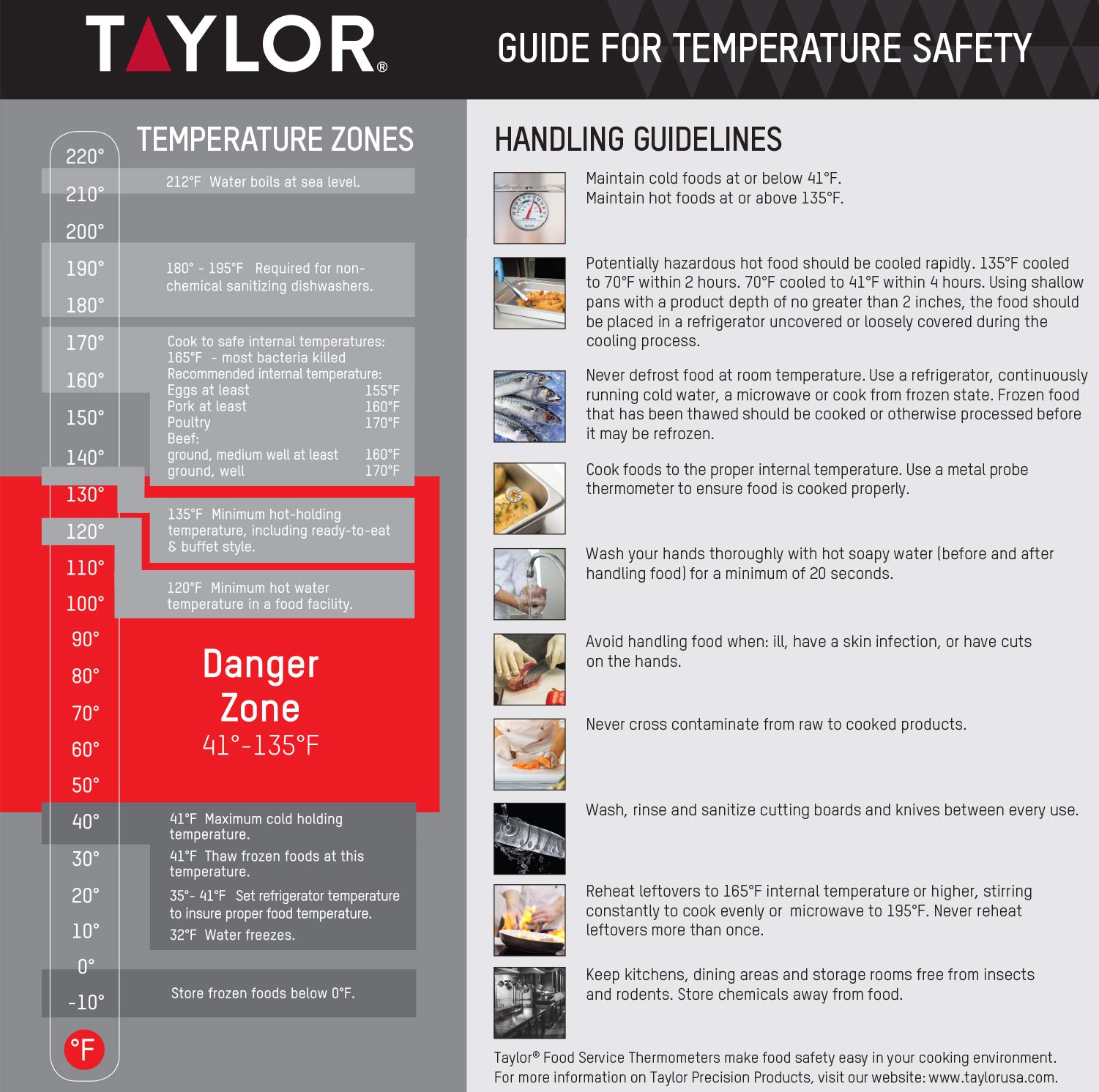 Taylor Stainless Steel Meat Thermometer - 3 Inch Analog Dial, Oven Safe, Leave-in for Grilling, BBQ, Roasting & Baking - Perfect for Kitchen, Cooking, and Food Temperature Monitoring