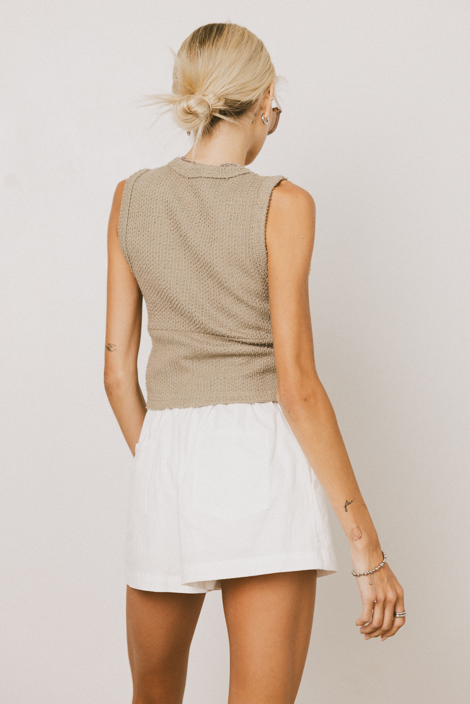Griffin Knit Tank Top for Women - Soft Sage Green Sleeveless Shirt, Breathable Summer Casual Wear, Perfect for Yoga, Beach, and Everyday Outfits