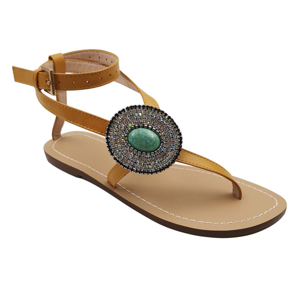 Women's Gladiator Sandals - Cross Tie Flat Summer Sandals for Beach, Vacation & Casual Outfits | Comfortable Strappy Sandals for Walking, Travel & Outdoor Activities