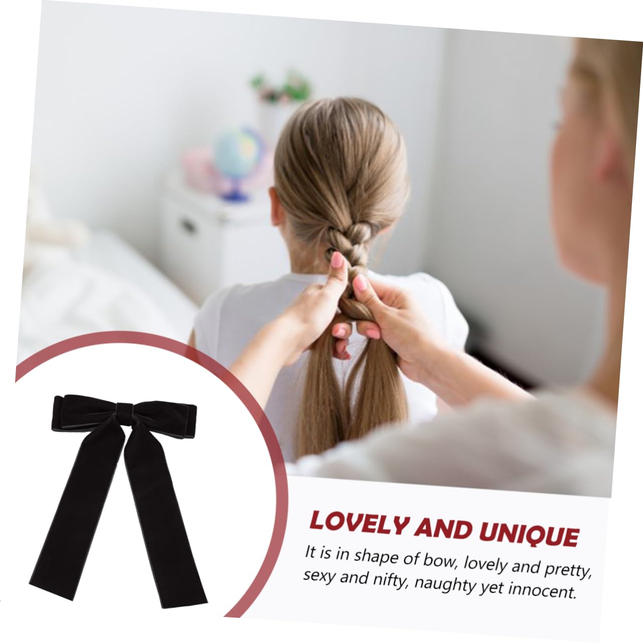 Elegant Bow Hair Ties & Clips for Women - 2pcs Spiral Tassel Hair Accessories for Bridal, Party & Everyday Style | Perfect for Weddings, Prom & Special Occasions