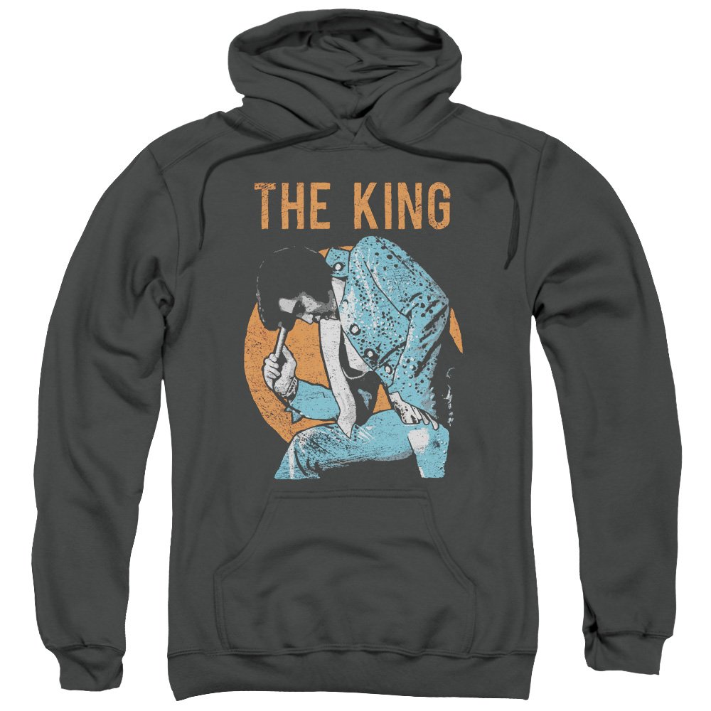Elvis Presley Mens Hoodie with Mic in Hand - Vintage Music Pullover Sweatshirt for Concerts & Casual Wear